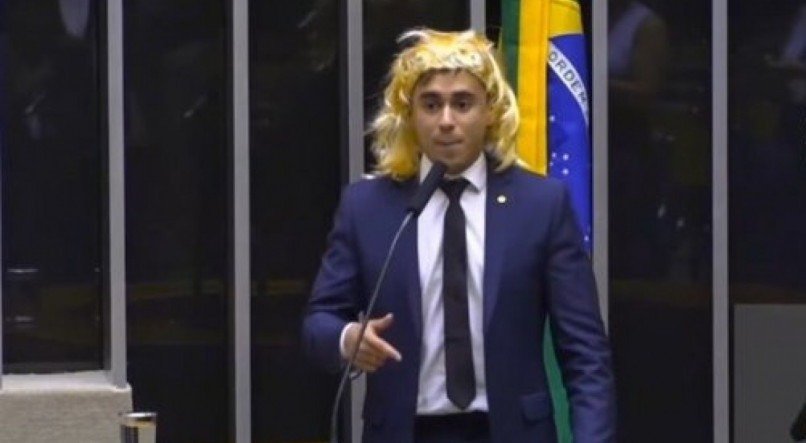 Deputado bolsonarista Nikolas Ferreira usou a tribuna no Dia Internacional da Mulher, para atacar mulheres transg&ecirc;nero