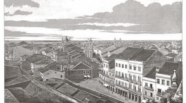 Santo Antônio em gravura presente no livro "Le Brésil" de Pierre-Emile Levasseur, 1899