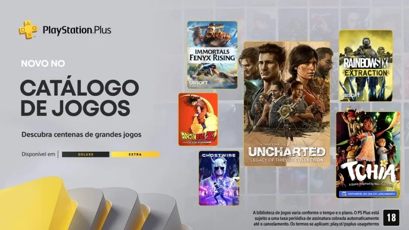 Sony divulga PS Plus Extra e Deluxe de novembro de 2023