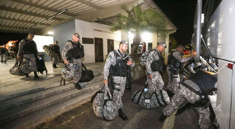 Efetivo da For&ccedil;a Nacional chega ao Rio Grande do Norte, nesta quarta-feira (15), para dar apoio no combate a criminosos