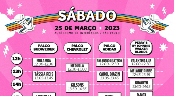 Line-up Lollapalooza Brasil no s&aacute;bado (25).