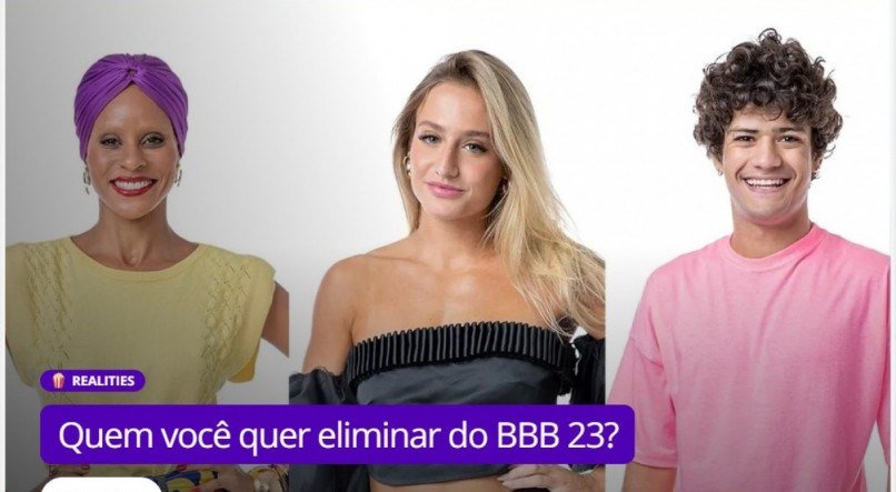 Votação do BBB 23 no Gshow. 