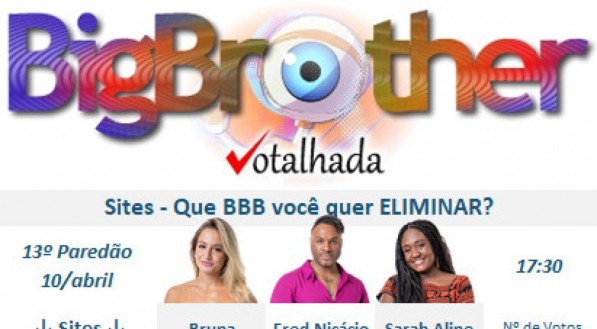 Atualização Votalhada 17h30 (10/04) - Paredão BBB 23.