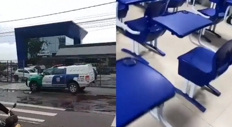 Escola foi alvo de ataque em Manaus nesta segunda-feira (10)