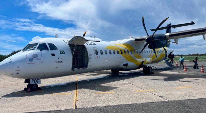 Aeronave ATR-72 que fará os voos do Recife para Morro de São Paulo