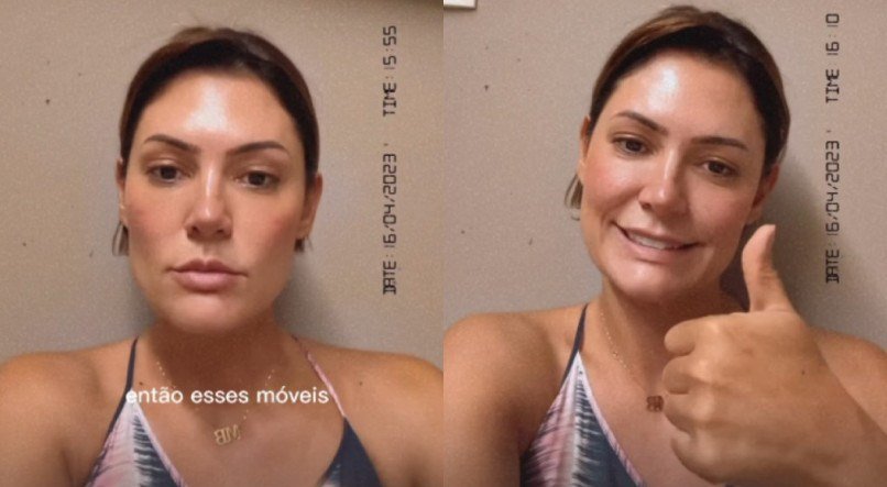 Michelle Bolsonaro respondeu pergunta sobre a polêmica dos móveis do Alvorada, que envolve Lula e Janja