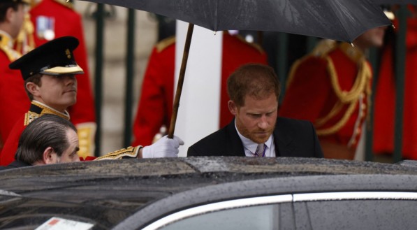 Príncipe Harry após cerimônia de coroação do Rei Charles