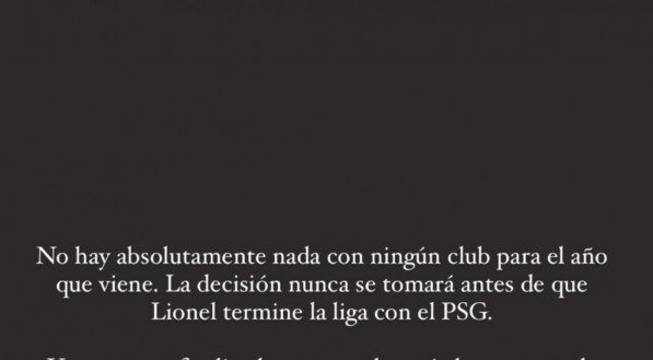 Carta aberta de Jorge Sole, pai de Messi