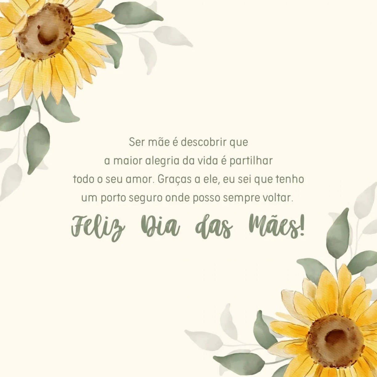 Feliz Dia Das Maes Para Mim Texto