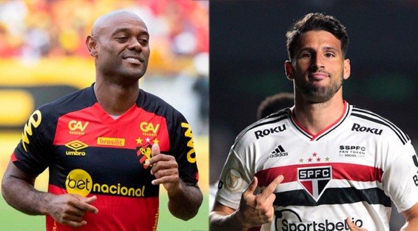 Vagner Love e Calleri devem fazer um duelo à parte no jogo entre Sport e São Paulo pela Copa do Brasil 2023