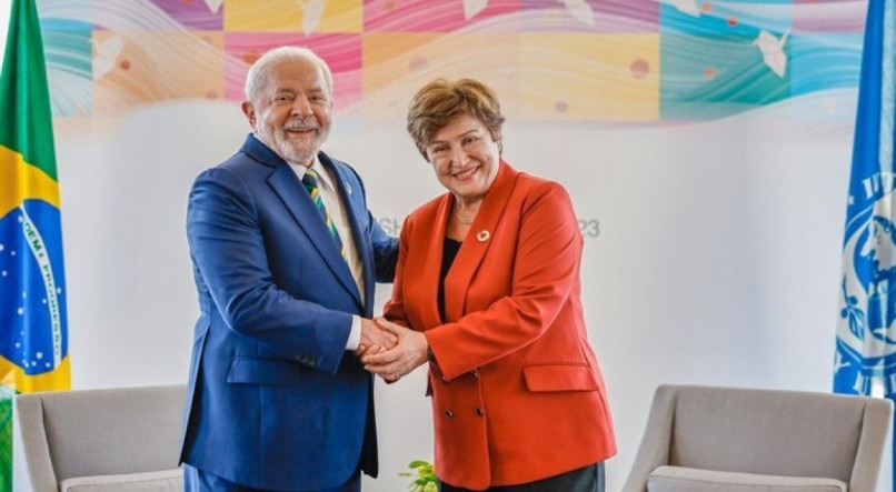 Lula e Kristalina Georgieva, diretora-gerente do Fundo Monetário Internacional (FMI)