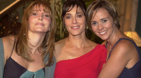 Helena (Christiane Torloni), Hilda (Maria Padilha) e Heloísa (Giulia Gam), irmãs em "Mulheres Apaixonadas"