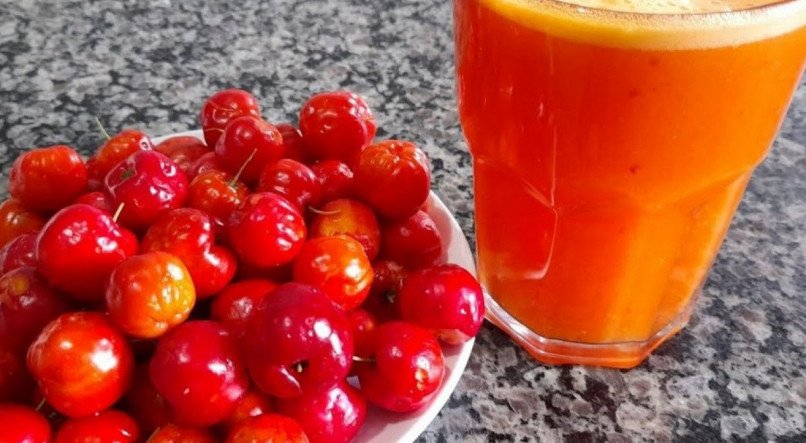 SUCO DE ACEROLA COM LIMÃO; ACEROLA LIMÃO BENEFÍCIOS