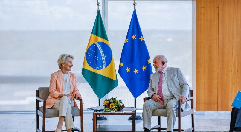 Presidente da Comissão Europeia, Ursula von der Leyen, e Lula