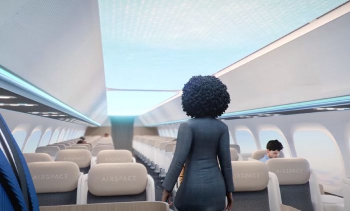Avião de teto transparente é o novo projeto da Airbus para proporcionar experiência futurística aos passageiros