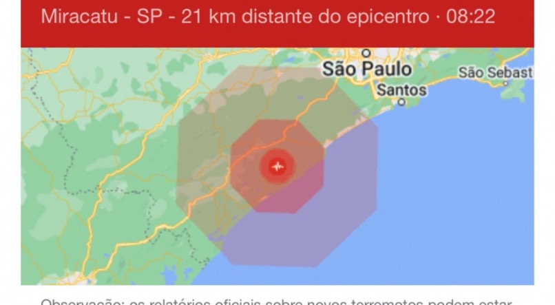 TERREMOTO HOJE SÃO PAULO: Tremores de terra são sentidos em São Paulo nesta sexta-feira (16)