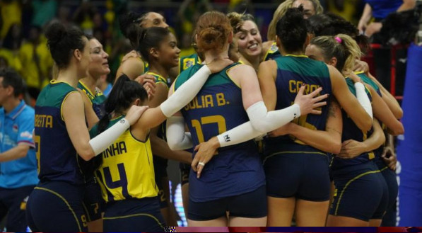Jogadoras da Seleção Brasileira de Vôlei Feminino