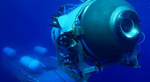 Imagem n&atilde;o datada do Submarino Titan, fornecida pela OceanGate Expeditions