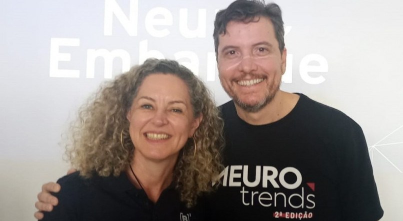 O presidente da Neurotech, Domingos Monteiro  e  a VP de Novos Negócios, Ana Clara Abraão