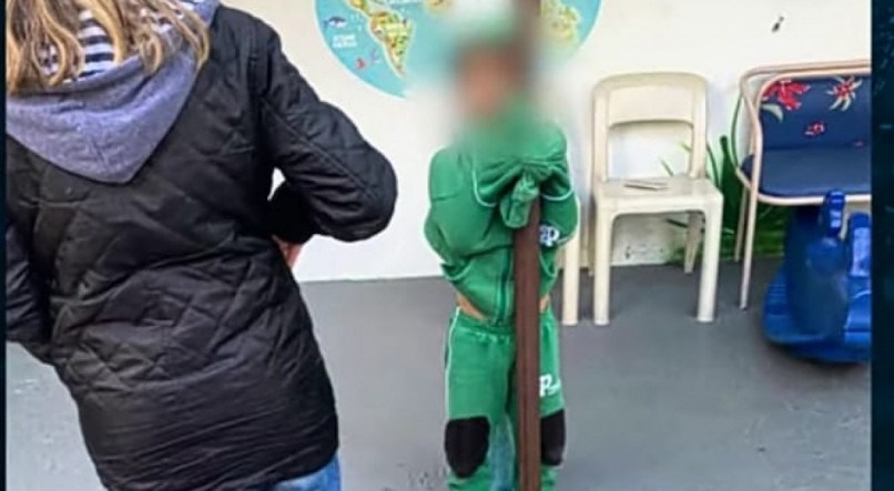 Imagem chocante de menino amarrado em escola está sendo analisada pela Polícia Civil de São Paulo