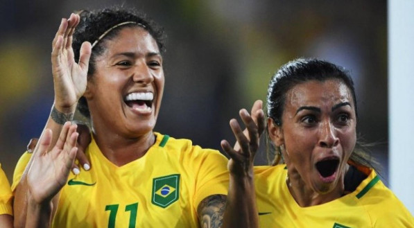 Marta e Cristiane são duas das maiores jogadoras da história da Seleção Brasileira