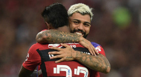 Gabigol e Bruno Henrique, do Flamengo