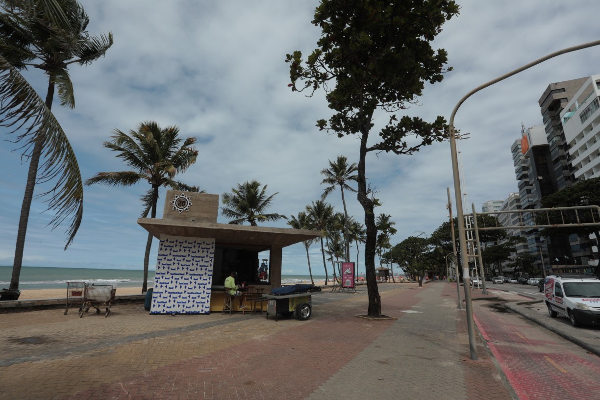 Orla da praia da Boa Viagem, na Zona Sul do Recife