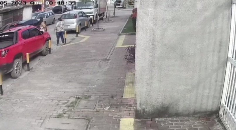 Imagens da câmera de segurança