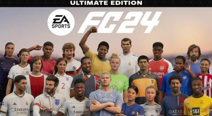 Capa da versão ultimate do FC24, sucessor do FIFA 23