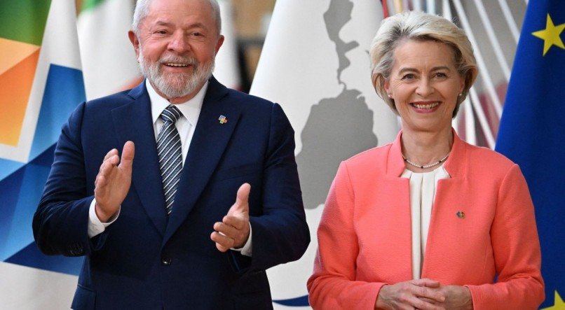 Lula e a presidente da Comissão Europeia, Ursula von der Leyen