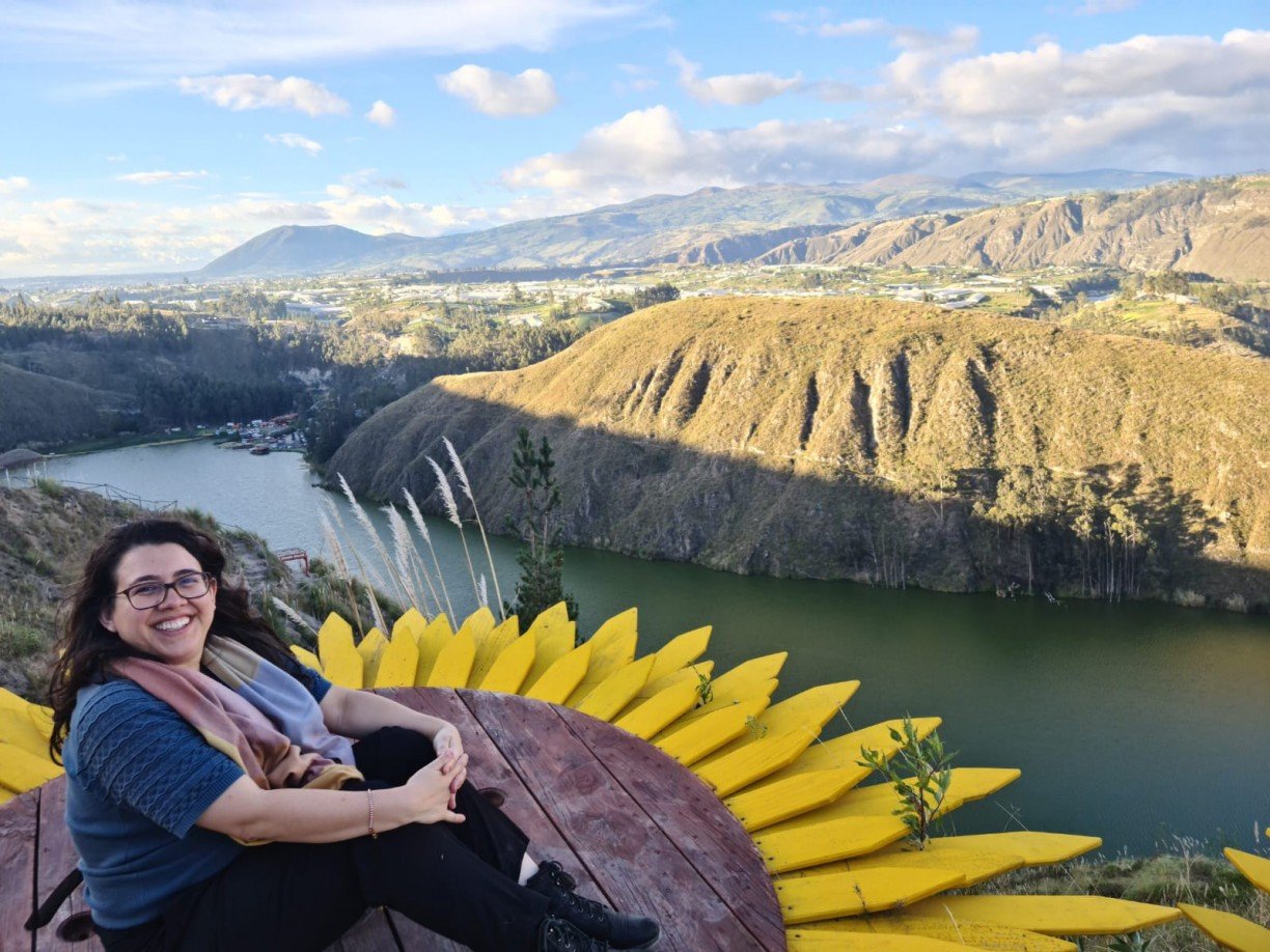 A ginecologista e obstetra, Natascha Fox, curte as férias no Equador, onde visita parte da família que mora no País e aproveita as belezas naturais do país latino-americano, como a Laguna de Yambo, localizada a duas horas da capital, Quito. Crédito da foto: Arquivo Pessoal