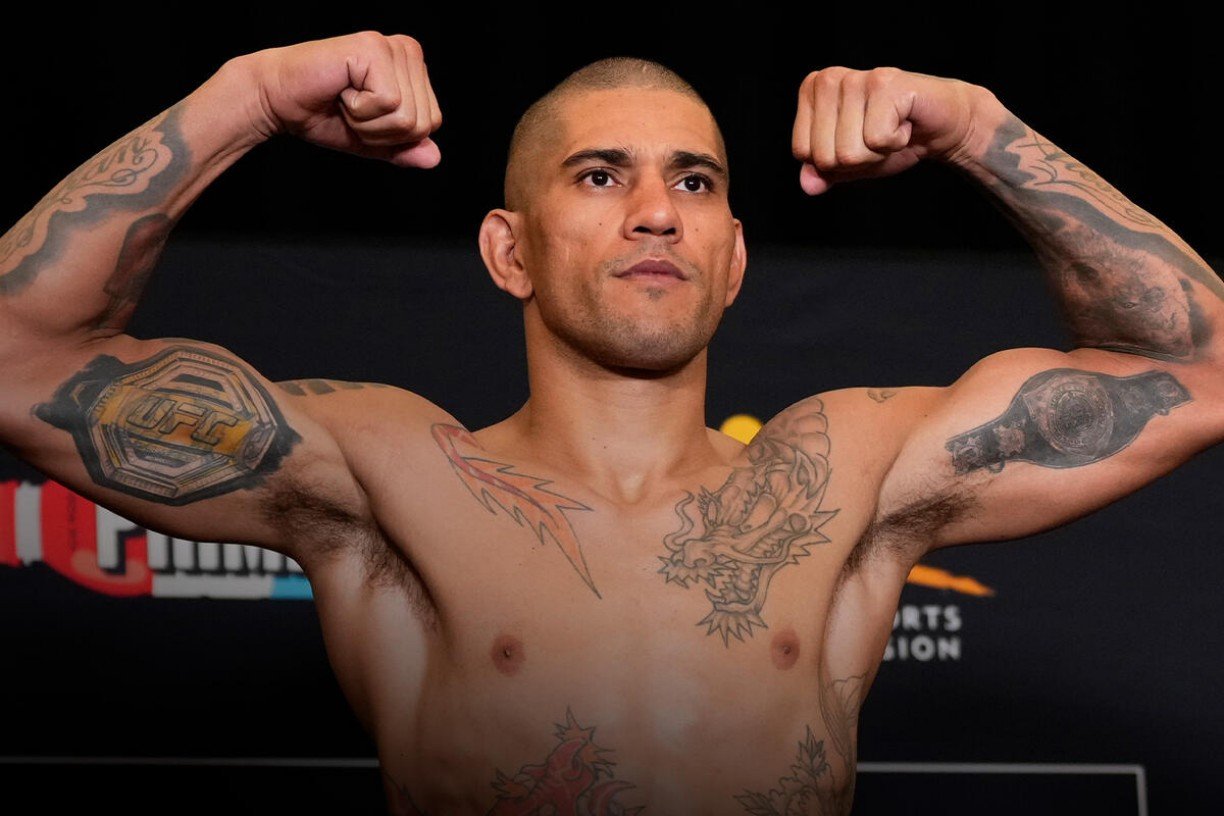 Alex "Poatan" Pereira durante a pesagem para o UFC: 291. O brasileiro lutará no Co-Main Event, contra o polonês Jan B?achowicz