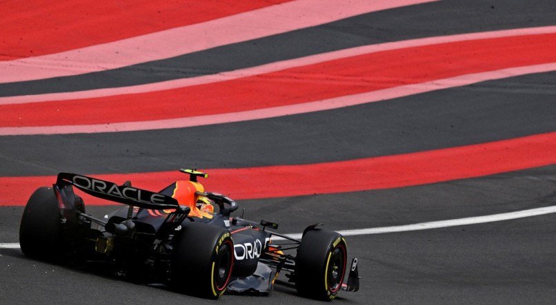Sérgio Pérez, da Red Bull, marcou presença no pódio do GP da Bélgica da Fómula 1