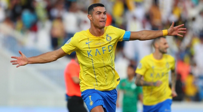 Cristiano Ronaldo &eacute; a estrela do Al Nassr diante do Al-Hazem pela Liga Saudita