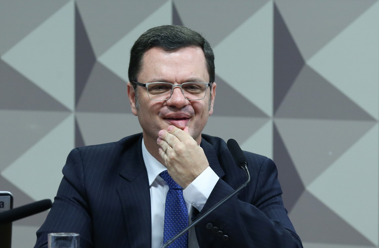  Ex-ministro da justiça do governo Bolsonaro, Anderson Torres, durante depoimento na CPMI do golpe