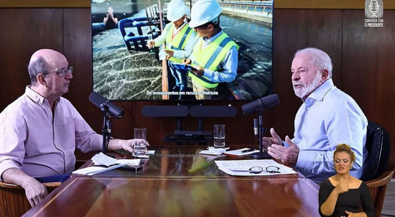 Brasília (DF), 14.08.2023 - Presidente Lula é entrevistado por Marcos Uchoa no programa Conversa com o Presidente.  Imagem: CanalGOV