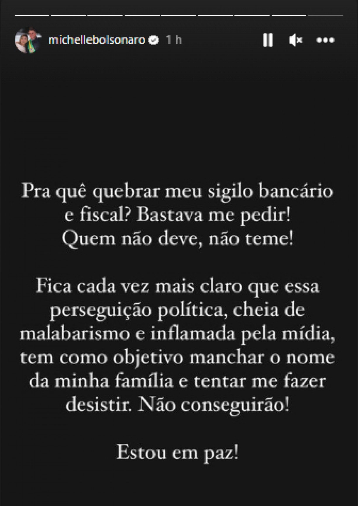 Reprodução/Michelle Bolsonaro