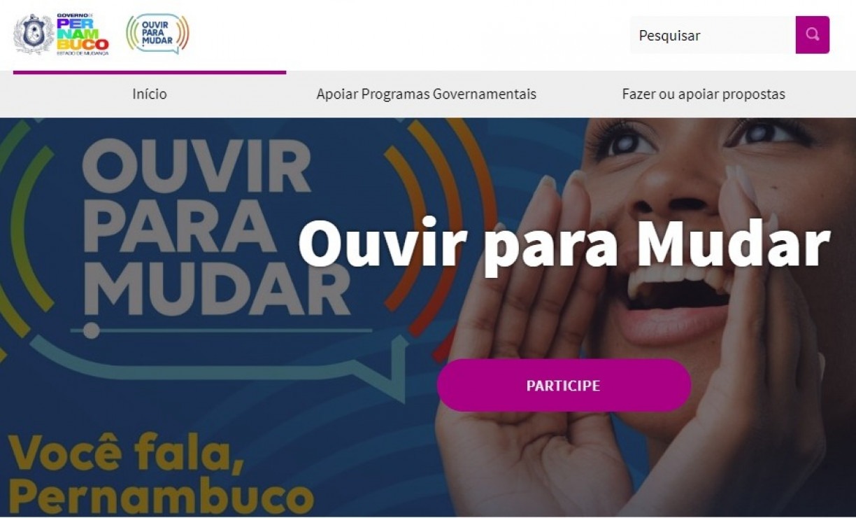 Governo lança site para pernambucanos indicarem as principais necessidades de suas regiões