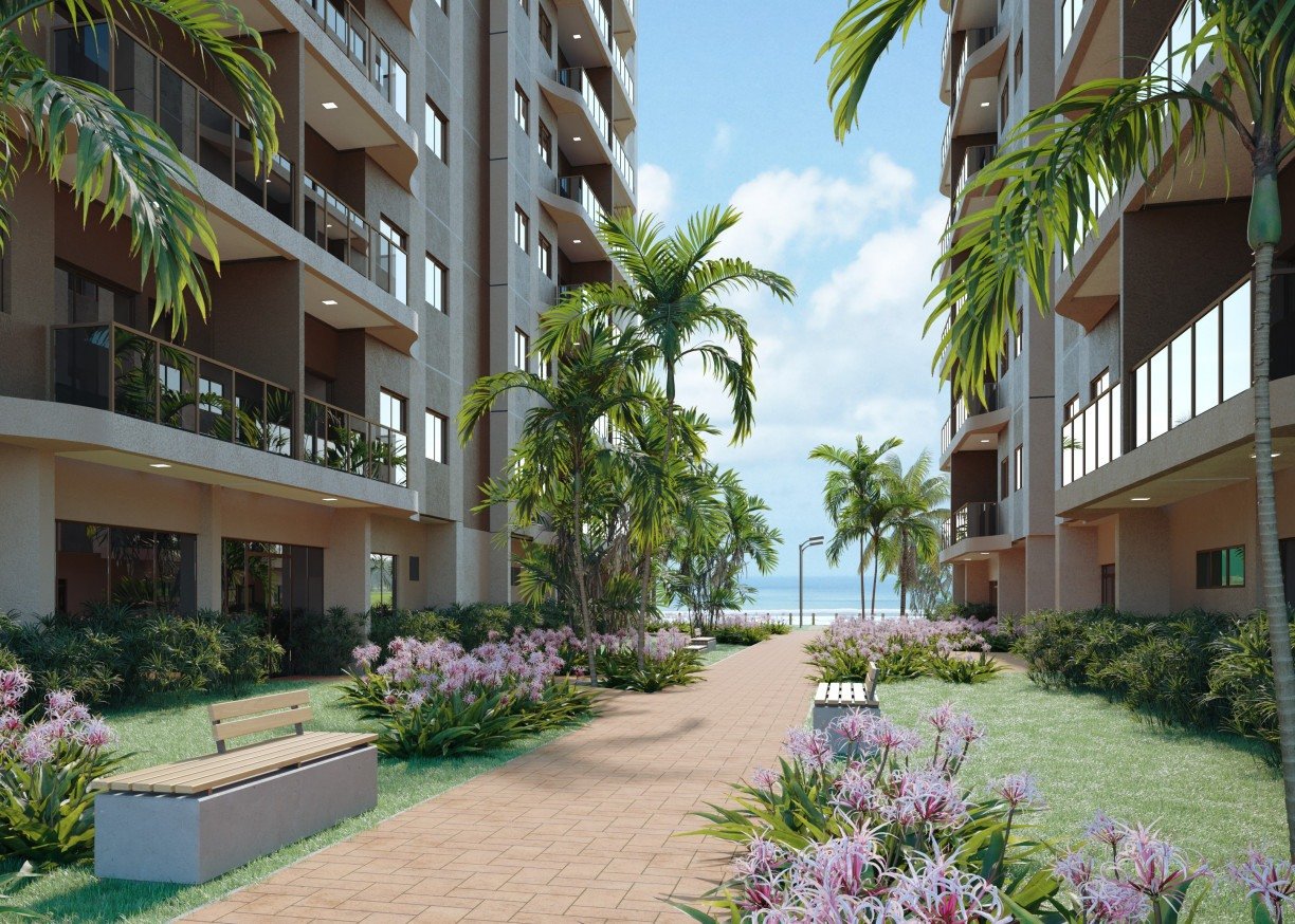 Projeto do Maria Farinha Flat’s Residence, equipamento com 280 apartamentos. DIVULGAÇÃO