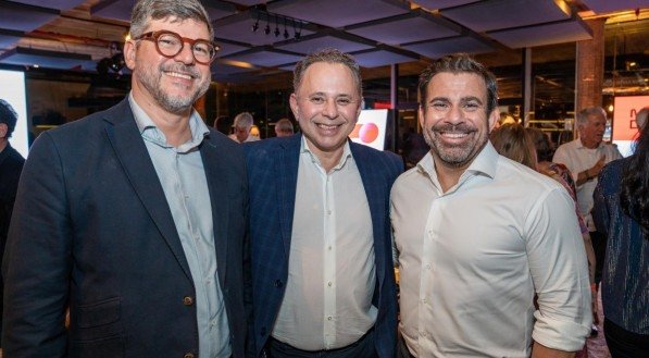 Urbano Vitalino, Álvaro Dantas e Bruno Barino, Diretor do Banco UBS no Brasil carlos vieira/DIVULGAÇÃO