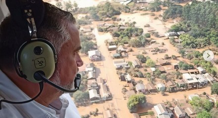 Rio Grande do Sul – Ministros Waldez Góes e Paulo Pimenta visitam áreas atingidas por ciclone no Rio Grande do Sul. Foto: INSTAGRAM/Paulo Pimenta
