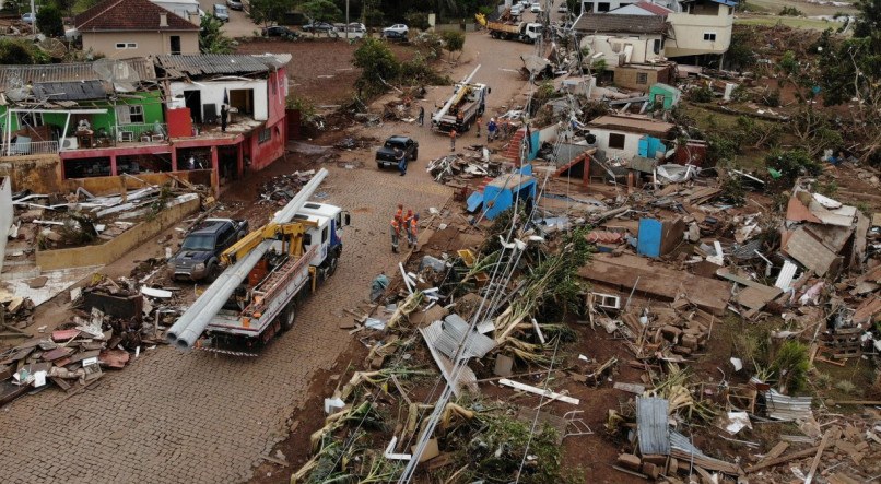 O município de Roca Sales foi um dos mais atingidos pelas enchentes
