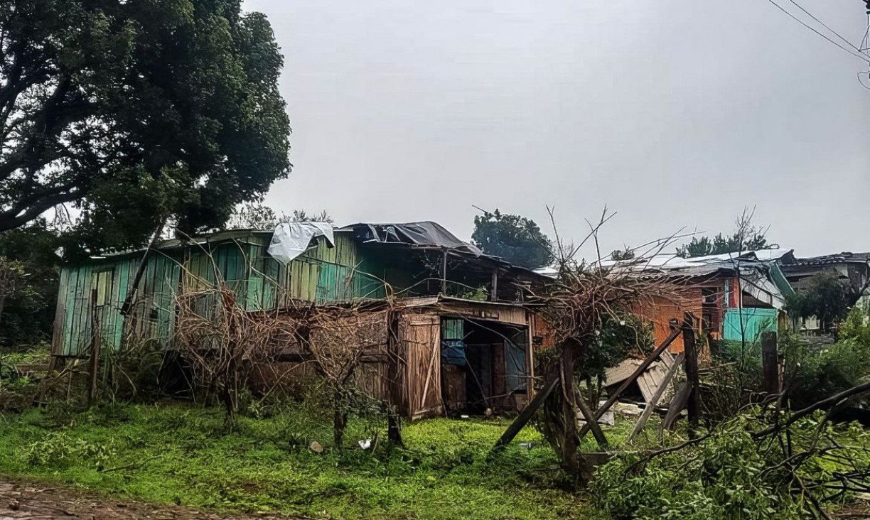 Muitas famílias ficaram desabrigadas por conta do ciclone extratropical que atingiu o Rio Grande do Sul