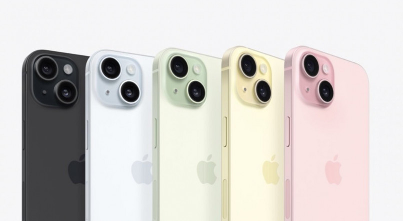 Cores do novo iPhone 15, anunciado pela Apple nesta terça-feira (12)