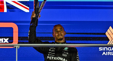 Hamilton ficou em terceiro no GP de Singapura