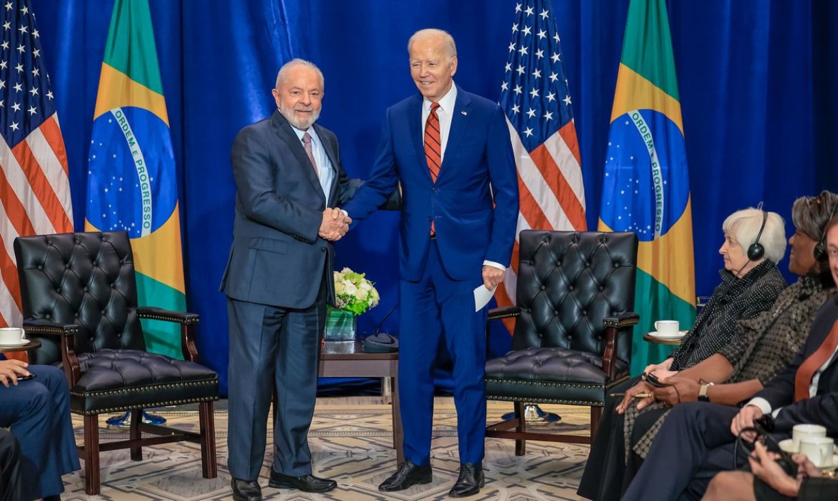 Presidente da República, Luiz Inácio Lula da Silva, se encontra com o Presidente dos Estados Unidos, Joe Biden, em Nova Iorque