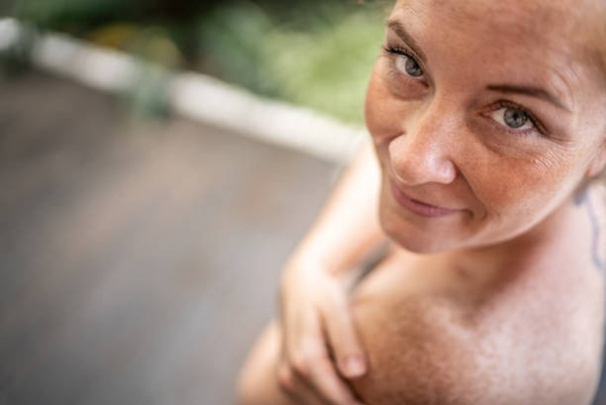 Portrait of a mid adult woman at a spa