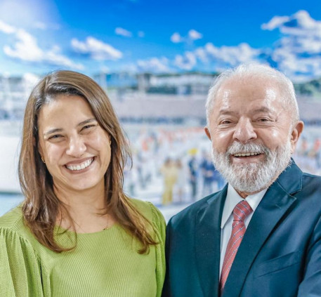 A governadora de Pernambuco, Raquel Lyra, e o presidente da República, Luiz Inácio Lula da Silva 