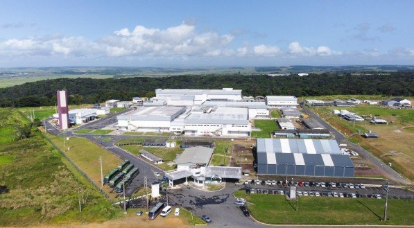 Vista aérea da Hemobras, Empresa Brasileira de Hemoderivados e Biotecnologia, em Goiana