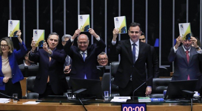 Brasília (DF) 05/10/2023  Congresso Nacional realiza sessão solene para comemorar os 35 anos da Constituição brasileira, promulgada em 1988. Foto Lula Marques/ Agência Brasil